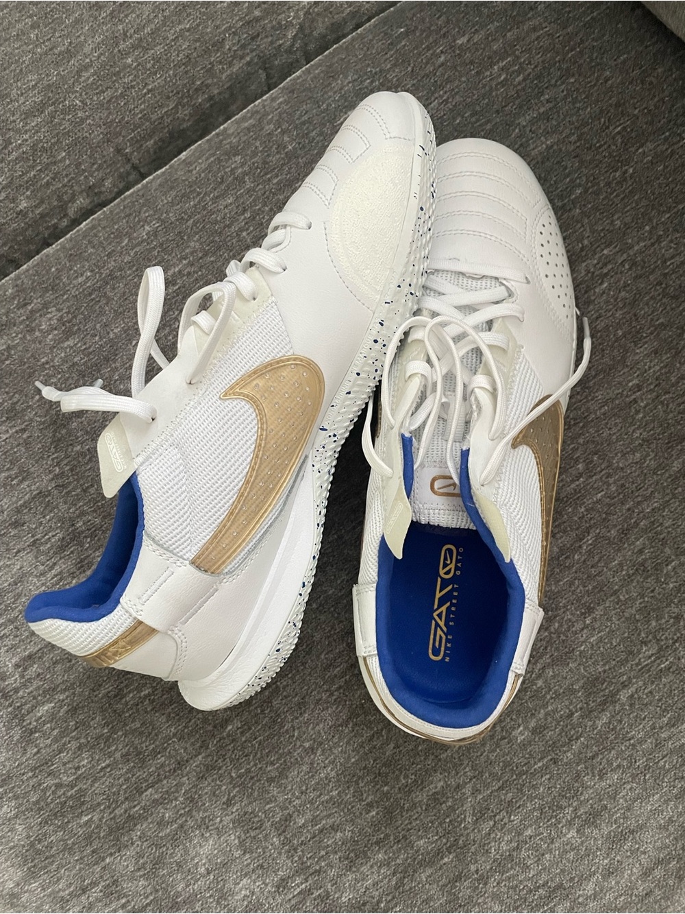 Nike Streetgato IC Indoor Soccer Cleat White Gold